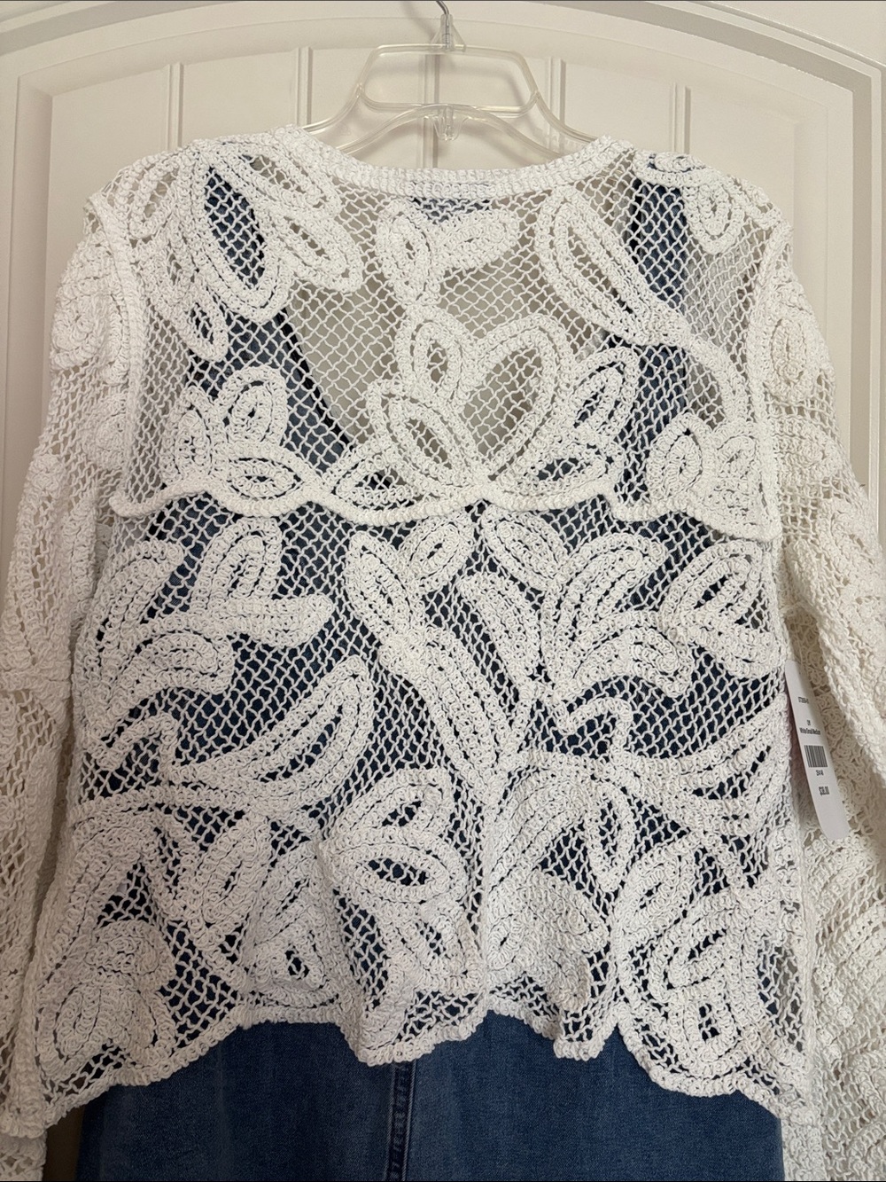 Hudson Gray White Crochet Cardigan - Picture 9 of 9